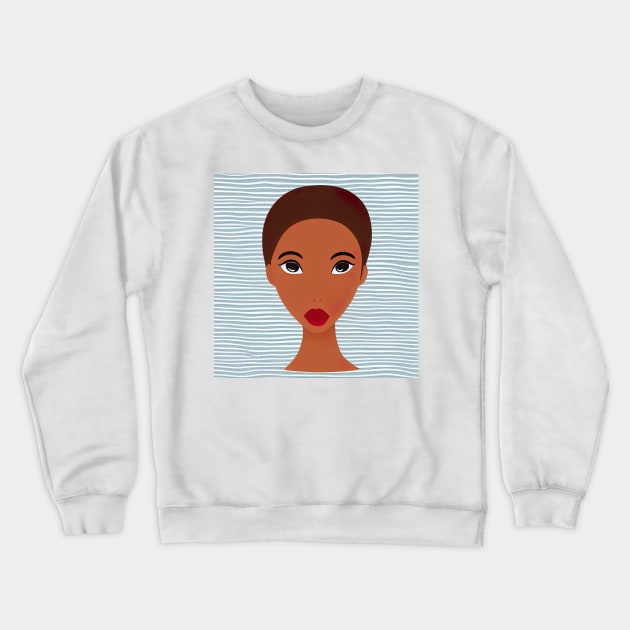 Beatiful african woman Crewneck Sweatshirt by artsyworldart